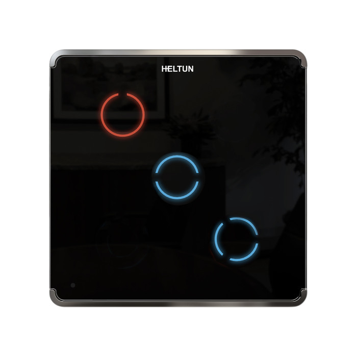 Heltun Touch Panel Switch Trio (fekete-ezüst)